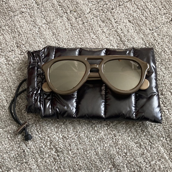 Moncler 52MM Aviator Sunglasses Dark Brown - Picture 9 of 10